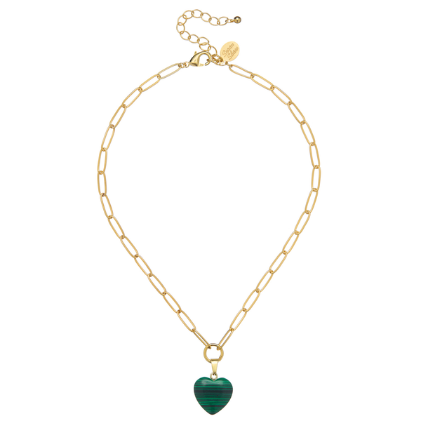 Audrey Heart Necklace: Pink Quartz