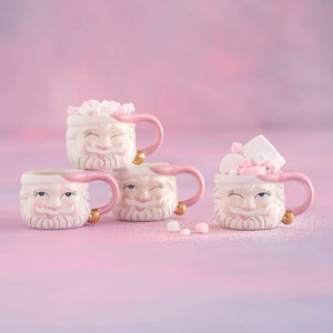 Glitterville Papa Noel Pink  5.5" x 3"