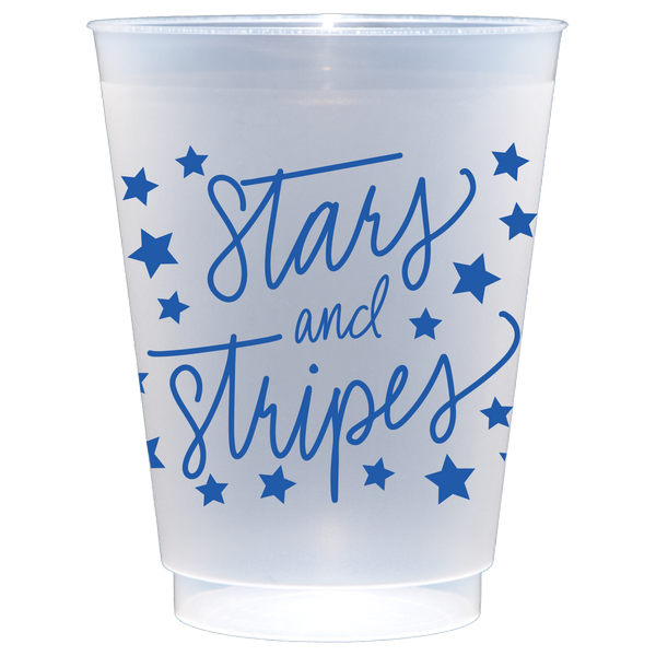 Stars & Stripes | July 4 Frosted Acrylic 16 oz Cup Set of 8
