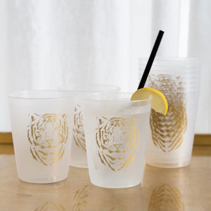 Gold Tiger Frosted Cups