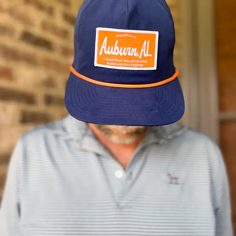 Rope Hat with Patch - Auburn and Tuscaloosa