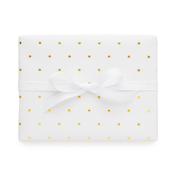 Gold Swiss Dot, Wrapping Paper Roll