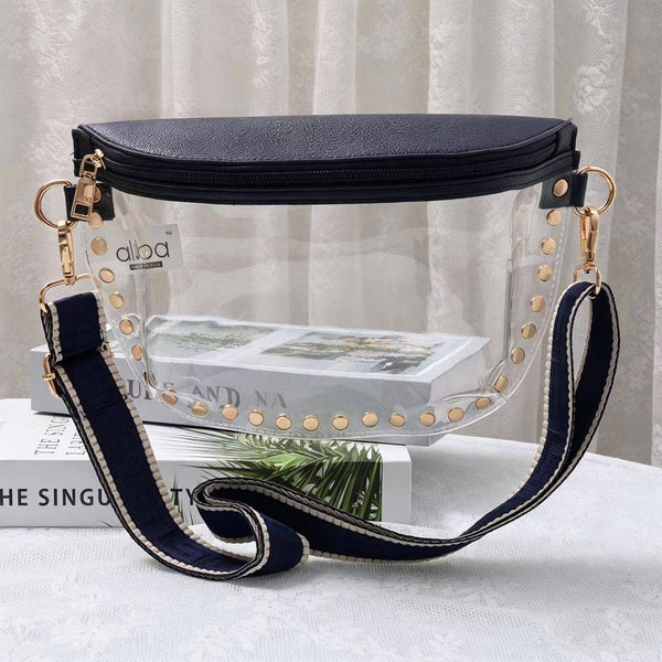 Lorna Clear Gameday Studded Crossbody Bag