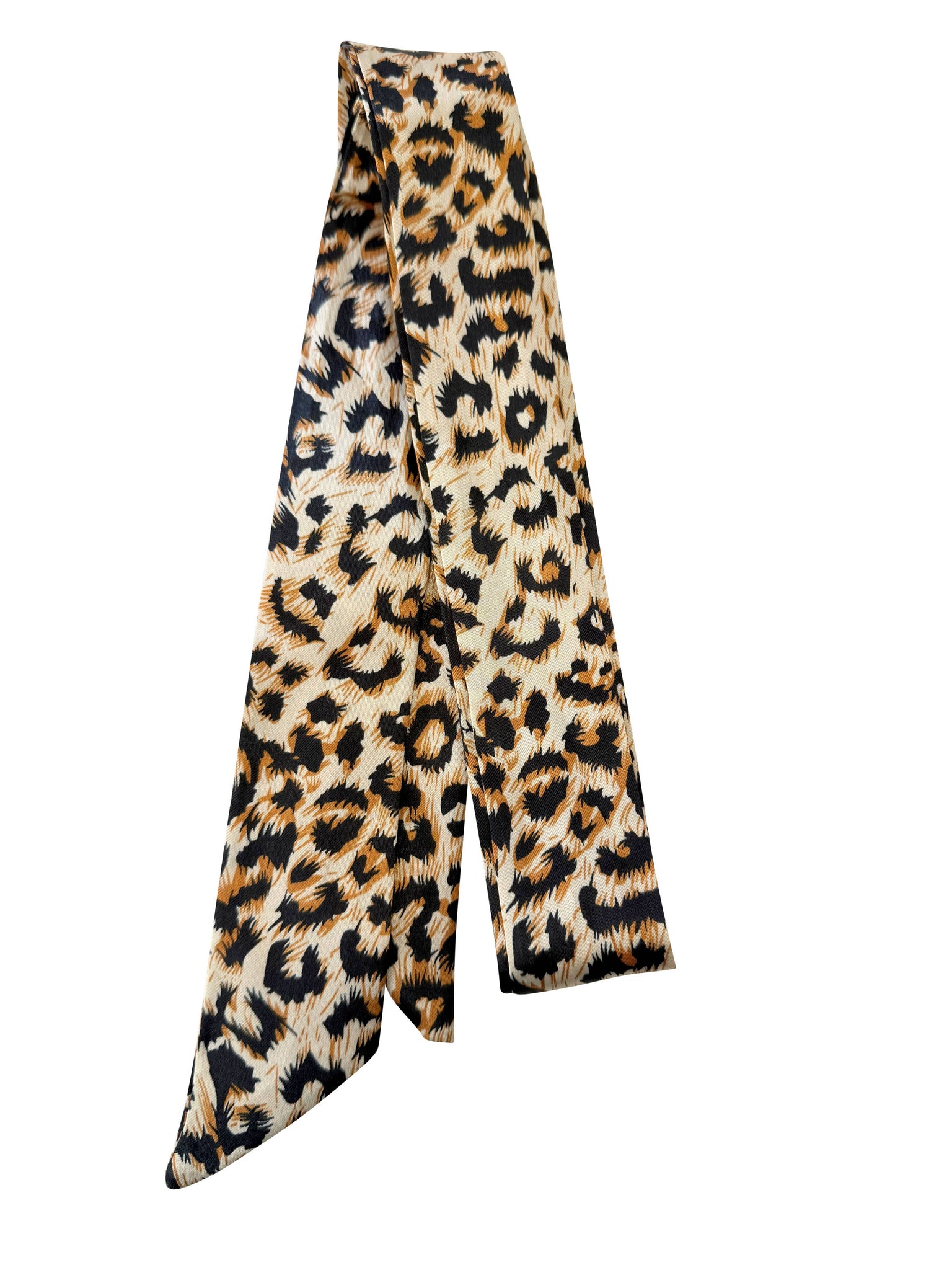 Knotted Cheetah Print Scarf Necklace