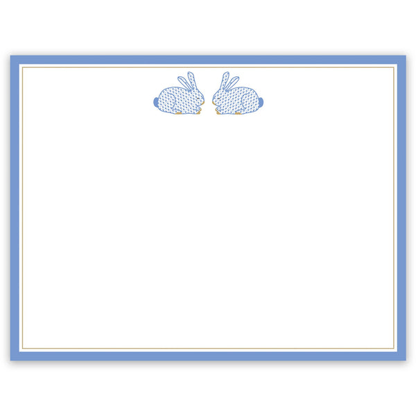 Blue Herend Bunny Stationery Set