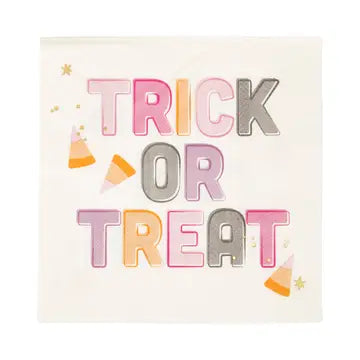 Pink Trick or Treat Cocktail Napkins