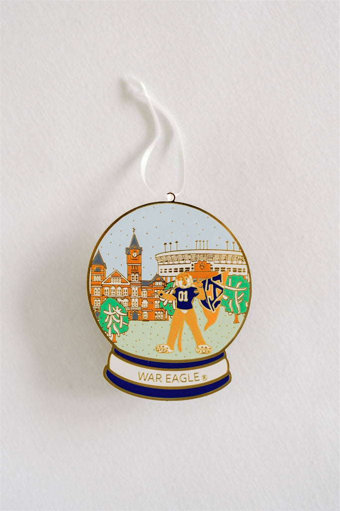 Enamel Auburn University Snow Globe Ornament