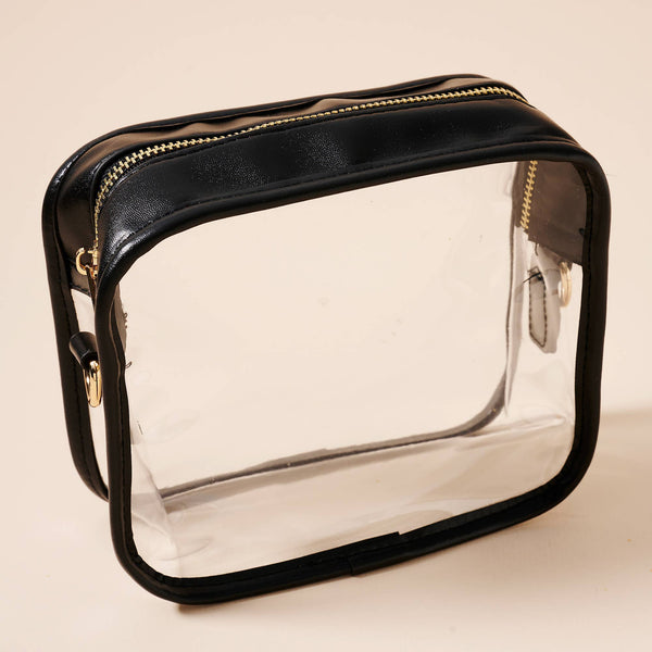 Game Day Clear Crossbody Bag: Silver