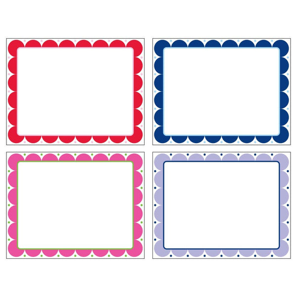 SCALLOP FLAT STATIONERY: Shocking Pink