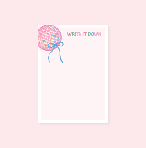 Write it Down Disco Ball Bow Notepad
