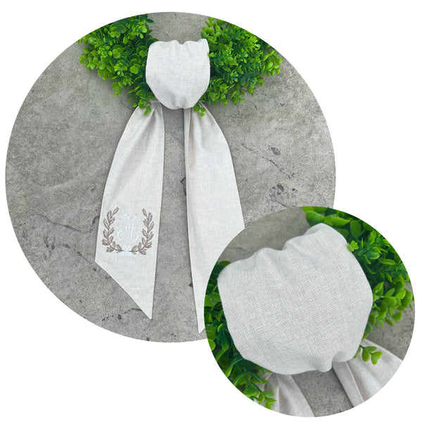Yarn Dyed Homespun Linen Sash: Chambray / 44 Inch
