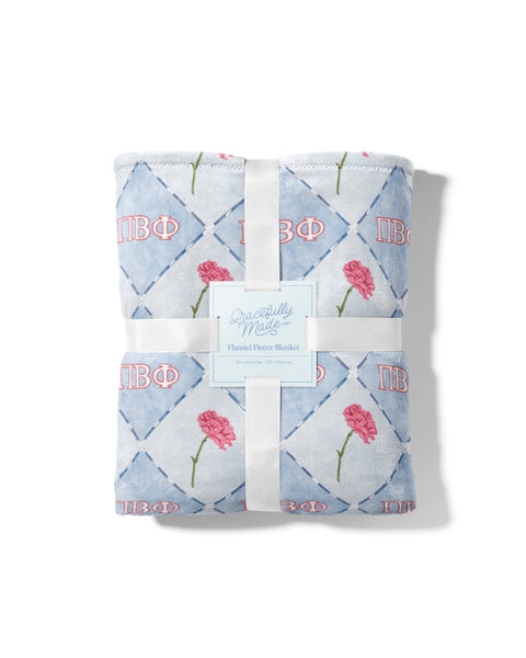 Pi Beta Phi Flannel Fleece Blanket, Sorority