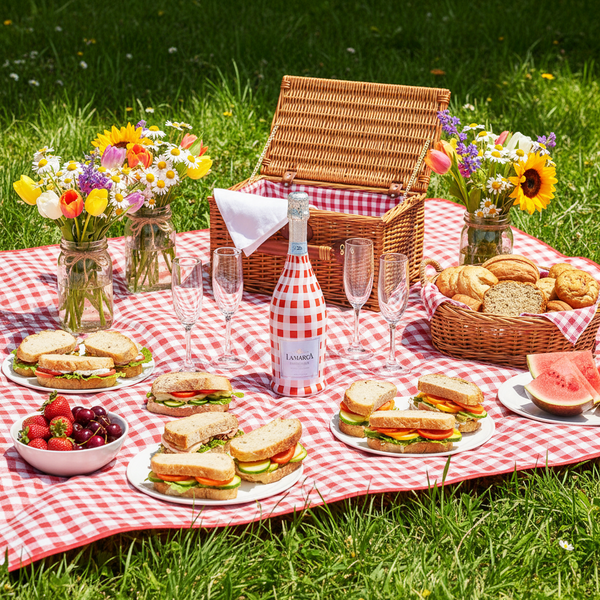 Beau Bottles Red and White Gingham - Prosecco Collection