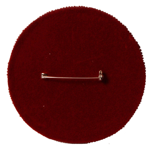 Mississippi State Hail State Beaded Button in Maroon and White by Desden