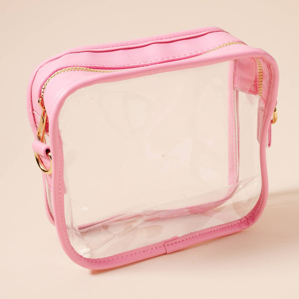 Game Day Clear Crossbody Bag: Gold