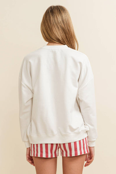 BOW ACCENT PULLOVER TOP