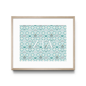 Zeta Art Print, Sorority : 5x7