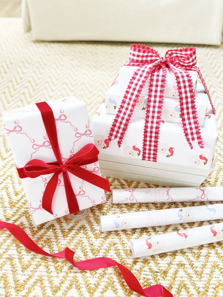 Santa Wrapping Paper: Pink