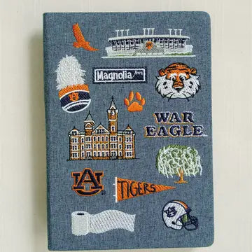 Embroidered Auburn Notebook