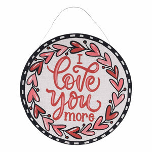 I Love You More/St. Patrick's Day Burlap Door Hanger