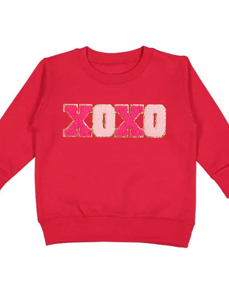 Xoxo Patch Valentine's Day Sweatshirt -Kid's Valentine's Day