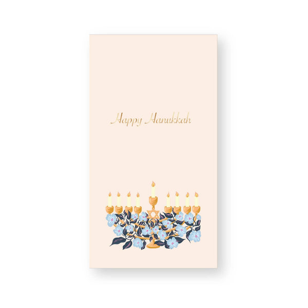 BONJOUR FÊTE X ONE & ONLY PAPER HAPPY HANUKKAH MENORAH GUEST TOWELS