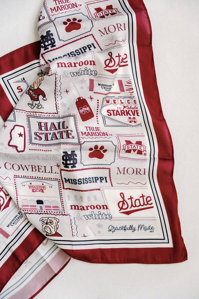 Mississippi State University Silk Scarf