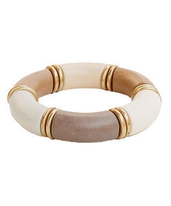 Brown and Neutral Stretch Bracelet