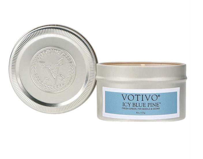 Votivo Icy Blue Pine Aromatic Travel Tin