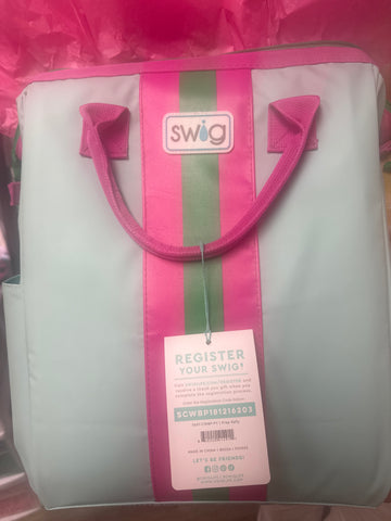 Swig backpack cooler teal/pink