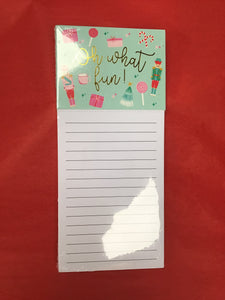 Oh What Fun Magnetic Notepad