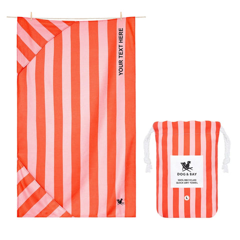 Canine Coral Medium Dock & Bay Dog Towel