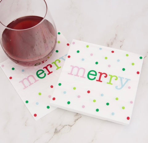 merry Dots Cocktail Napkins