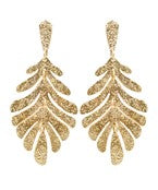 Foil Wrap Leaf Earrings