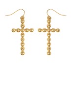 Textured Cross Earrings