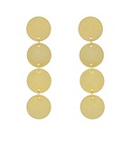 Gold Connected Circle Earrings