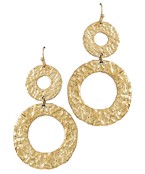 Hammered Texture Round Drop Earrings