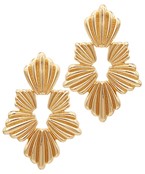 Chunky Gold Leaf Earrings