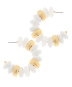 Rondelle Shape Bead Hoops