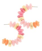 Rondelle Shape Bead Hoops