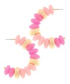 Rondelle Shape Bead Hoops