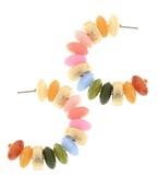 Rondelle Shape Bead Hoops