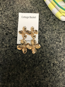 Gold Flower Earrings