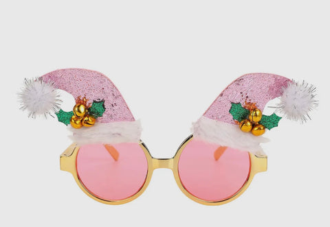 Christmas hat drink fun glasses