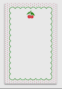 Dotted cherry notepad