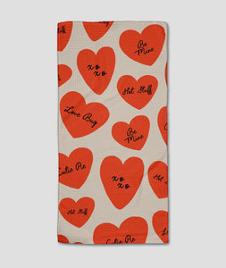 Will you be my heart geometry bar towel