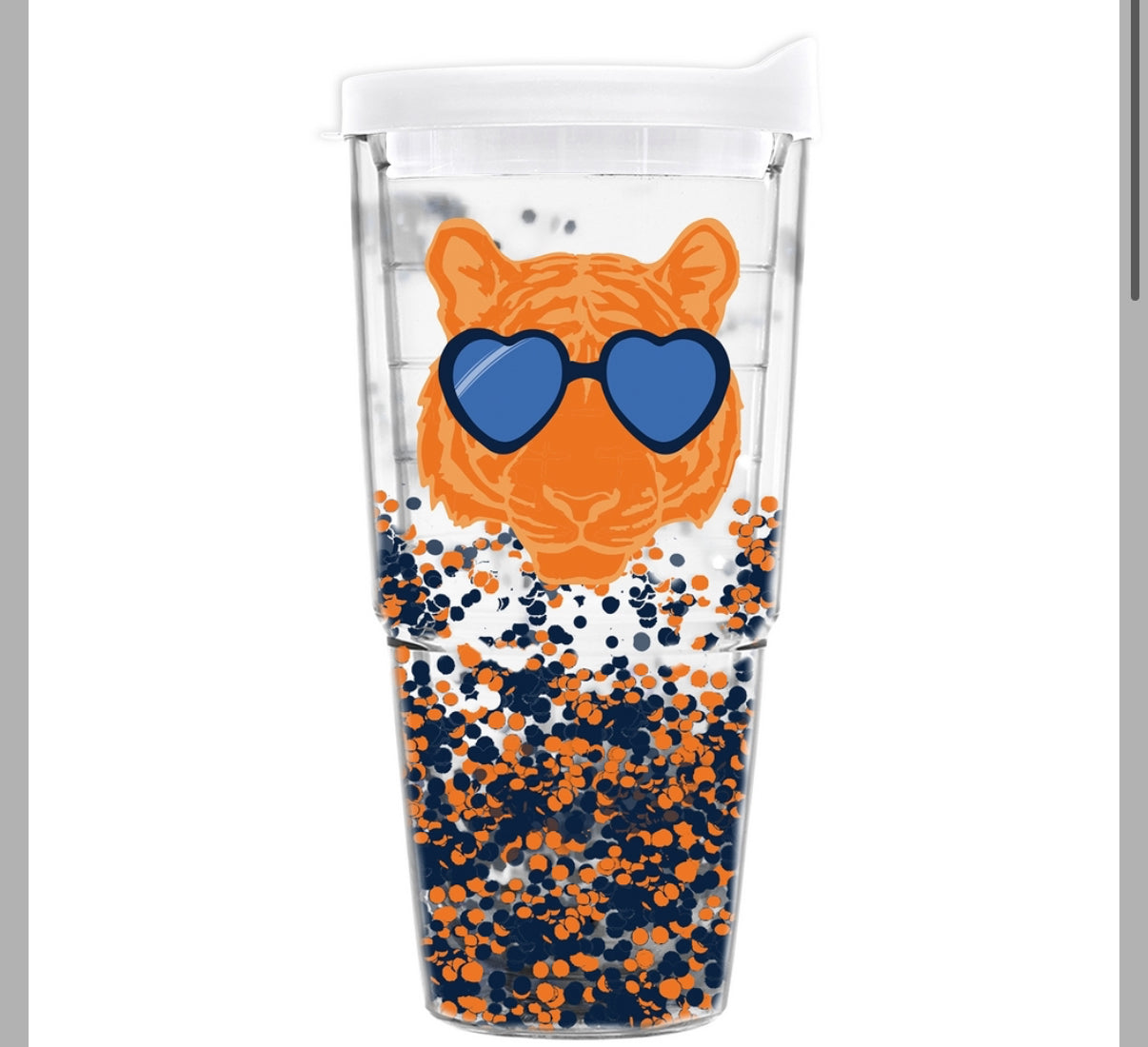 Auburn tiger face tumbler