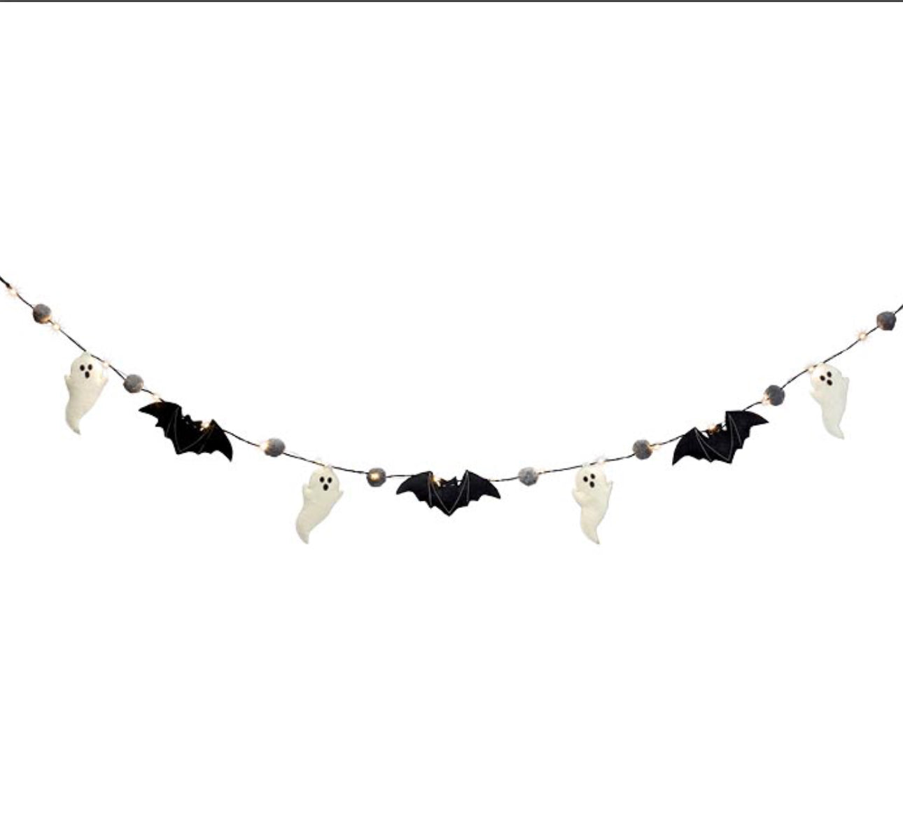 Light Up Ghosts and Bats Garland