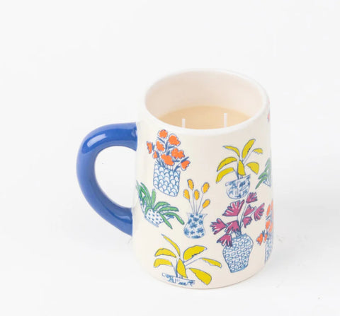 Sweet grace floral mug candle