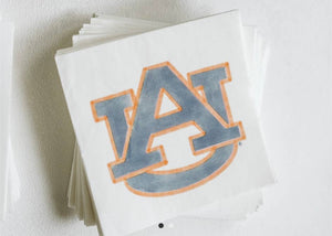 Auburn watercolor cocktail napkins